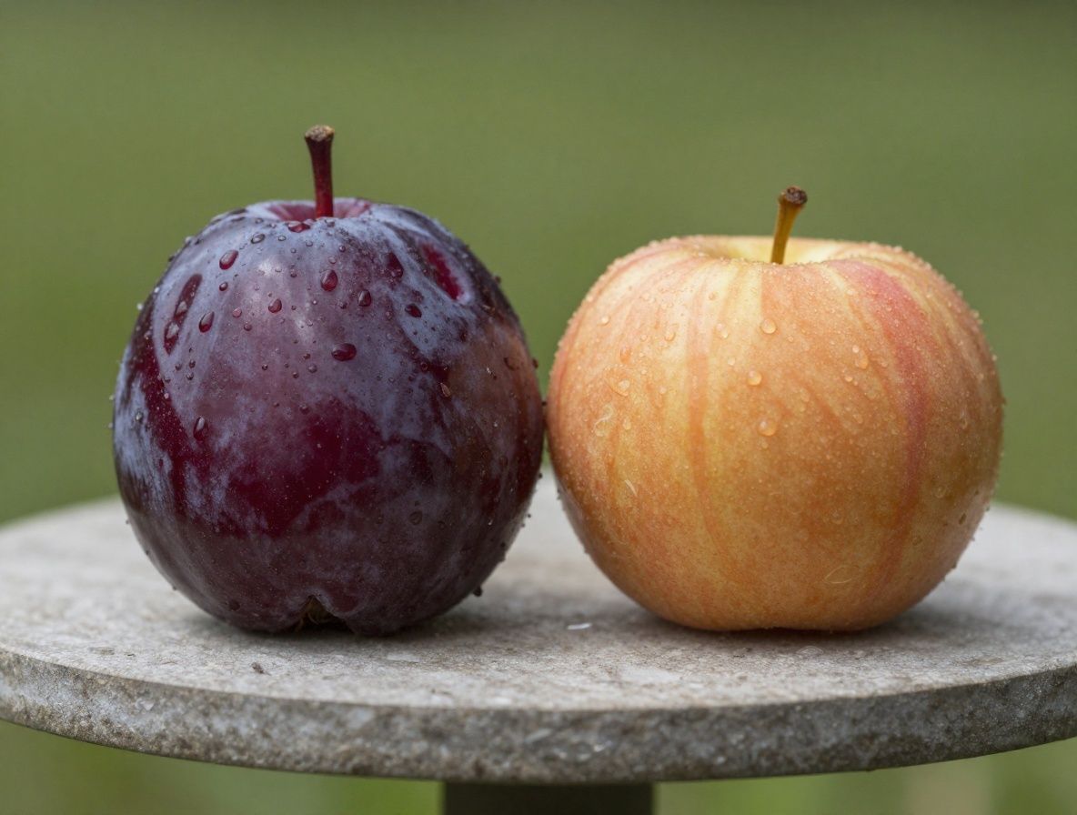 Čerstvé lesní ovoce — borůvky, maliny a granátové jablko — na tmavém kameném stole, dramatické přirozené osvětlení