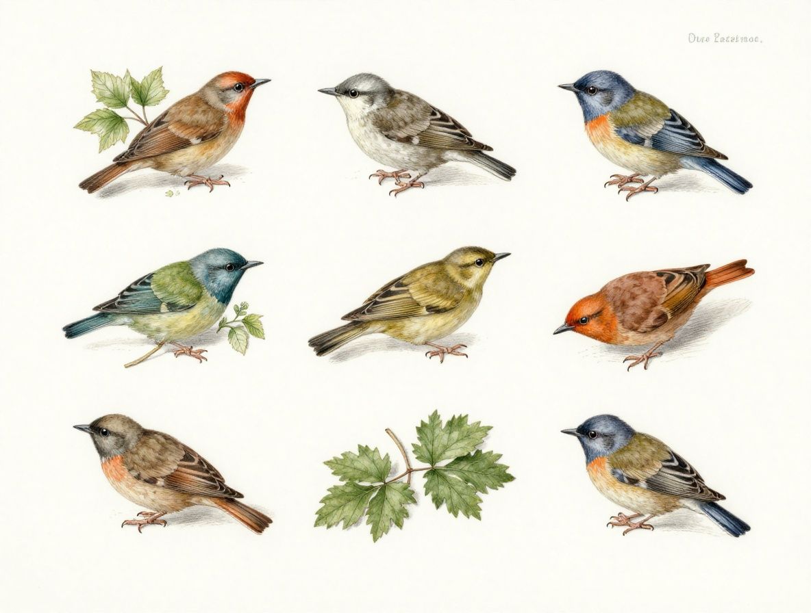 Vědecké botanické náčrtky bylinek s latinskými popisky v starém zápisníku, pero a inkoust, pohled zblízka